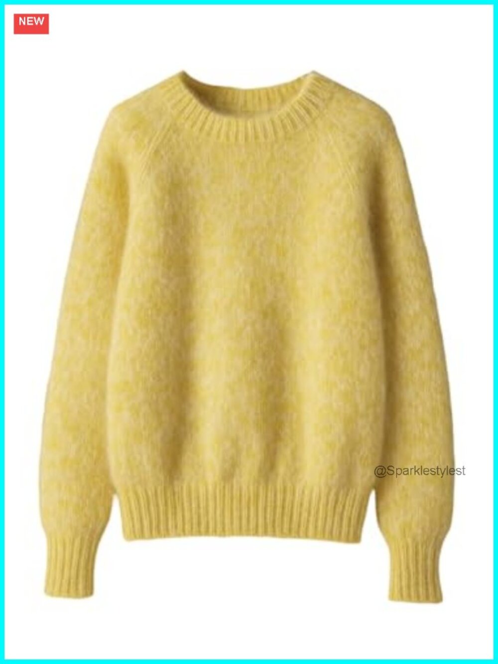 Women's Mohair Crew Neck Long Sleeve Pullover Sweater Loose Knit